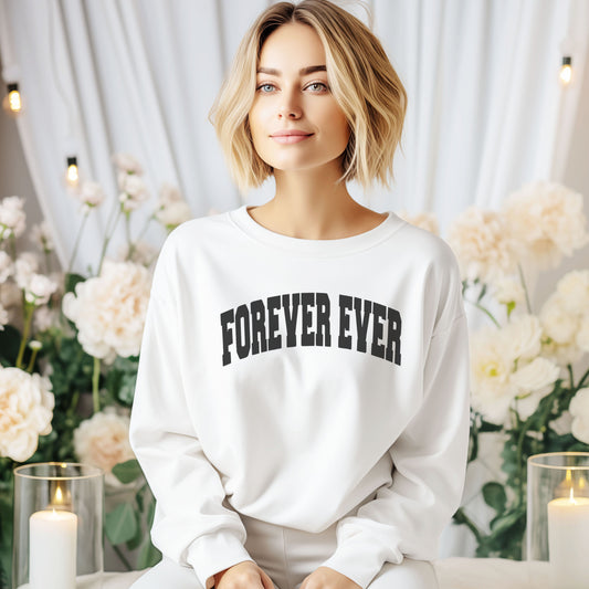 Forever Ever Bridal  Crewneck Customizable Bridal Sweatshirt Personalize it with your new Last name on the back.