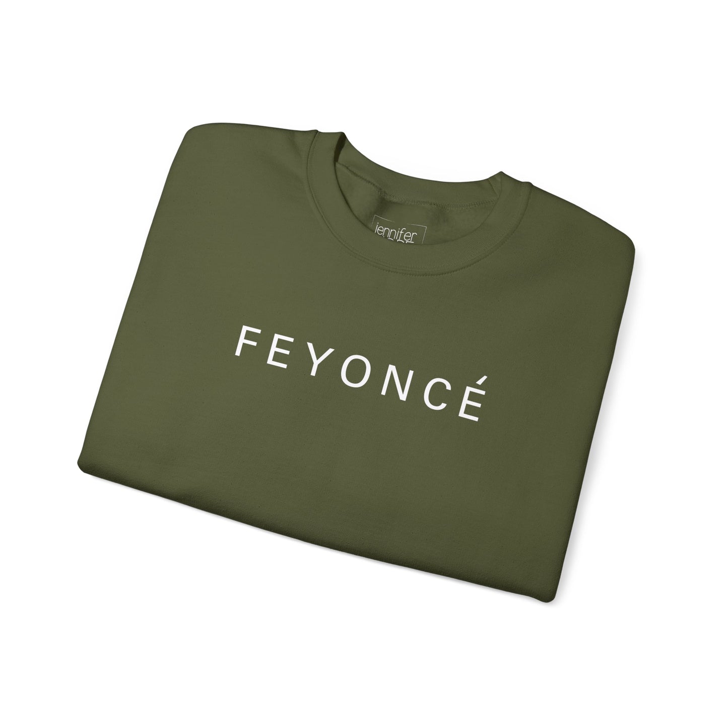 Feyonce' Crewneck Customizable Bridal Sweatshirt Personalize it with your new Last name on the back.